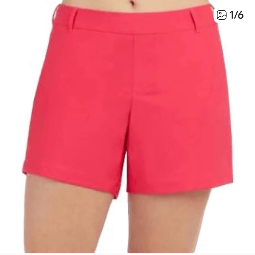 Spanx Sunshine Shorts Swim Relaxed Mid Rise Stretch Pocket Hibiscus Pink 2X